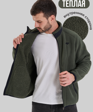 Кофта флисовая теплая Jeans Town 4F7158  Хаки